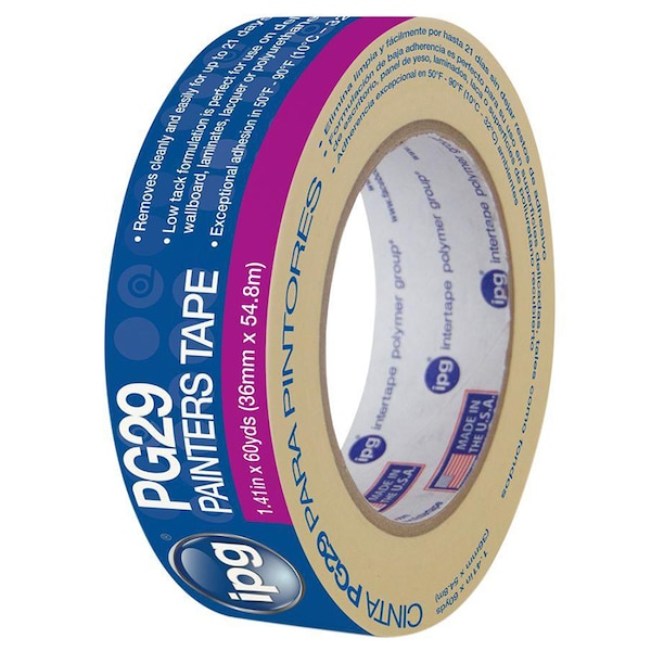 Intertape 11/2" ProMask Painter's Low Tack Premium Paper Masking Tape